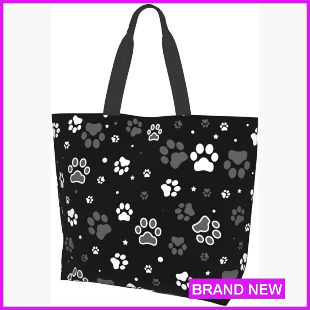 Large Tote Bag Reusable Grocery Beach Travel Shopping Handbag Polyester